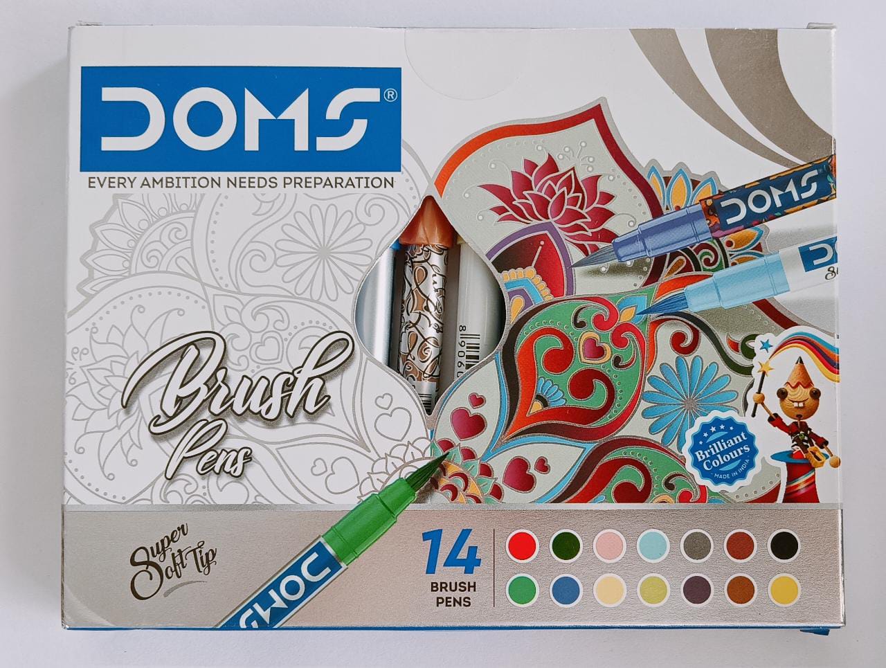  DOMS Non-Toxic Brush Pen in Cardboard Box (14